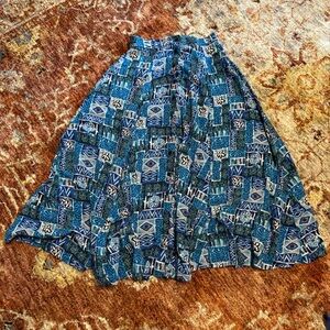 💕Vintage Kathie Lee Collection Blue Maxi A-Line Skirt